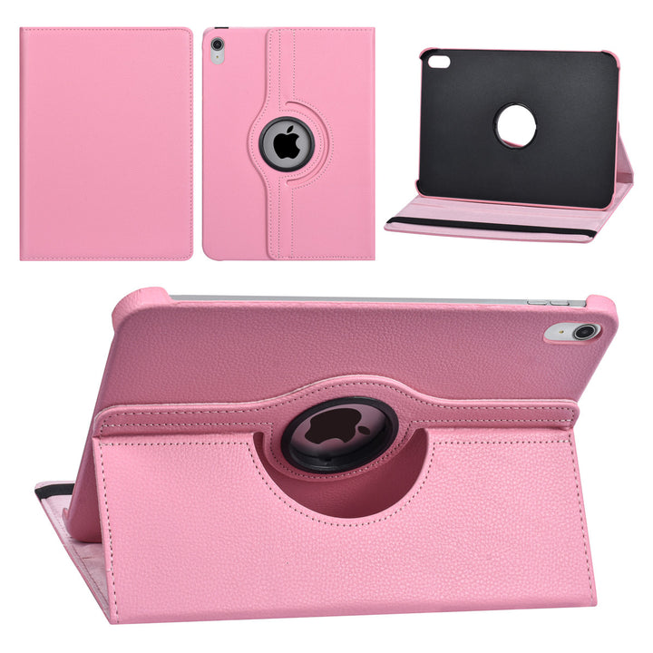 iPad 10.9 (2022) / iPad 11 2025 A16 / iPad 12 2026 A19 Book Case Tablet hoesje - 360 graden draaibaar - Roze-Tablethoesjes-Ilumina Benelux