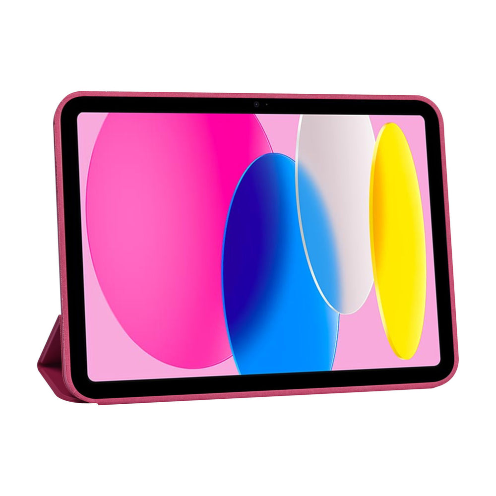 iPad 10.9 (2022) / iPad 11 2025 A16 / iPad 12 2026 A19 Book Case Tablet hoesje - Smart Case - Felroze-Tablethoesjes-Ilumina Benelux