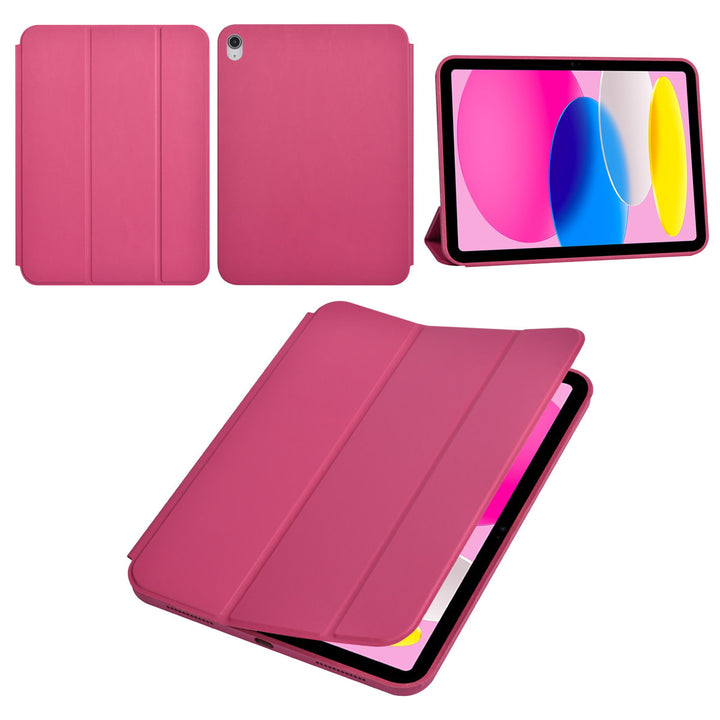 iPad 10.9 (2022) / iPad 11 2025 A16 / iPad 12 2026 A19 Book Case Tablet hoesje - Smart Case - Felroze-Tablethoesjes-Ilumina Benelux