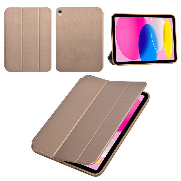 iPad 10.9 (2022) / iPad 11 2025 A16 / iPad 12 2026 A19 Book Case Tablet hoesje - Smart Case - Goud-Tablethoesjes-Ilumina Benelux