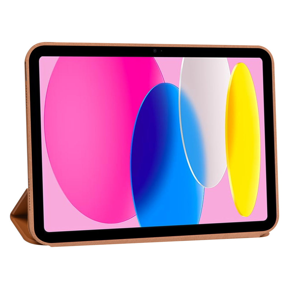 iPad 10.9 (2022) / iPad 11 2025 A16 / iPad 12 2026 A19 Book Case Tablet hoesje - Smart Case - LichtBruin-Tablethoesjes-Ilumina Benelux