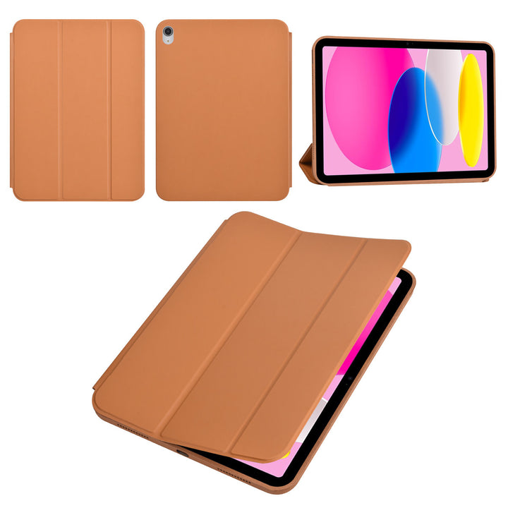 iPad 10.9 (2022) / iPad 11 2025 A16 / iPad 12 2026 A19 Book Case Tablet hoesje - Smart Case - LichtBruin-Tablethoesjes-Ilumina Benelux