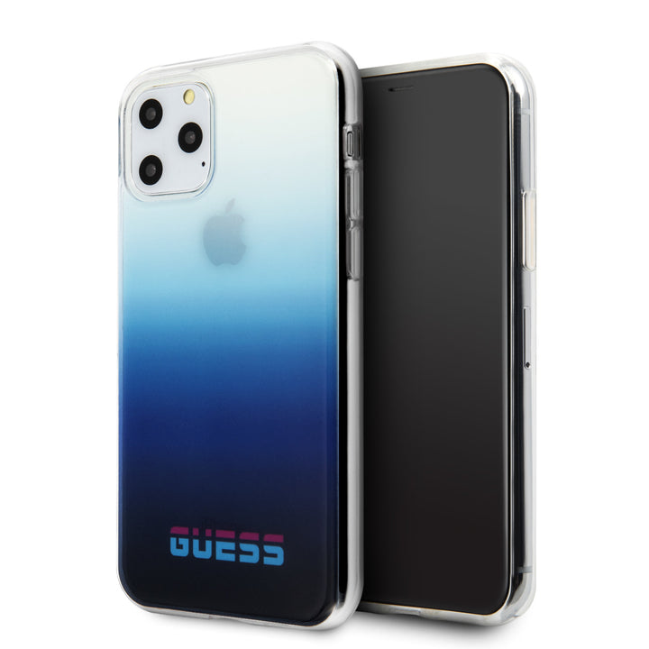 Apple iPhone 11 Pro Blauw Guess Backcover hoesje Gradient - California - GUHCN58DGCNA-Hoesjes-Ilumina Benelux
