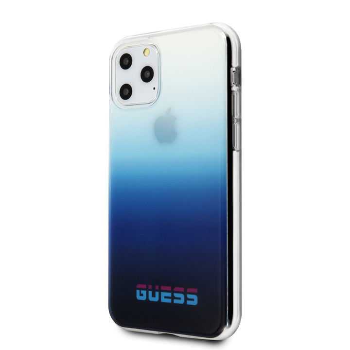 Apple iPhone 11 Pro Max Blauw Guess Backcover hoesje Gradient - California - GUHCN65DGCNA-Hoesjes-Ilumina Benelux