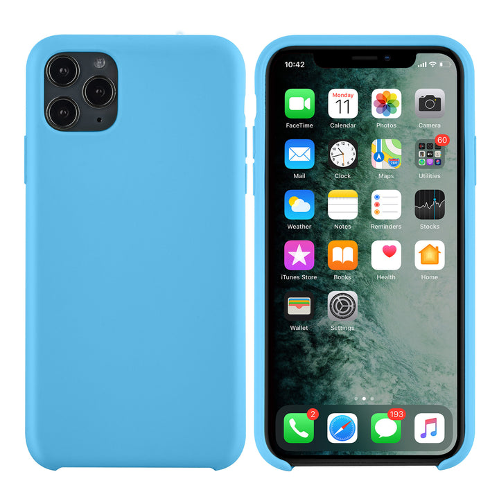 Apple iPhone 11 Pro Max Lichtblauw Backcover hoesje - silicone-Hoesjes-Ilumina Benelux