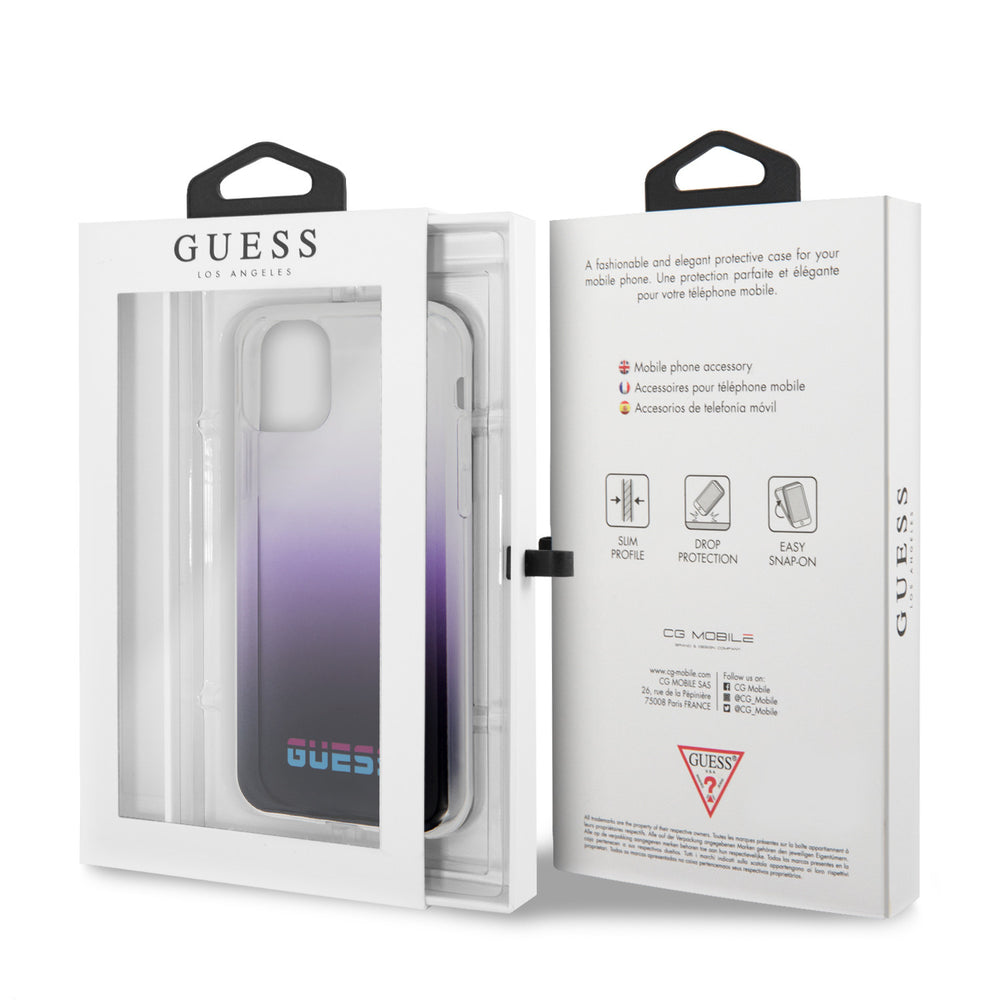 Apple iPhone 11 Pro Max Paars Guess Backcover hoesje Gradient - California - GUHCN65DGCPI-Hoesjes-Ilumina Benelux