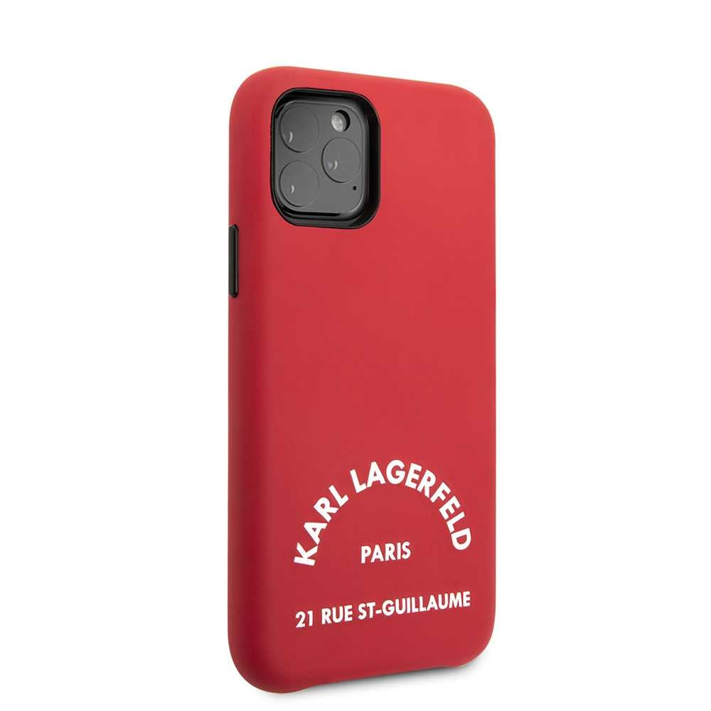 Apple iPhone 11 Pro Rood Karl Lagerfeld Backcover hoesje KLHCN58NYRE - Echt leer - KLHCN58NYRE-Hoesjes-Ilumina Benelux