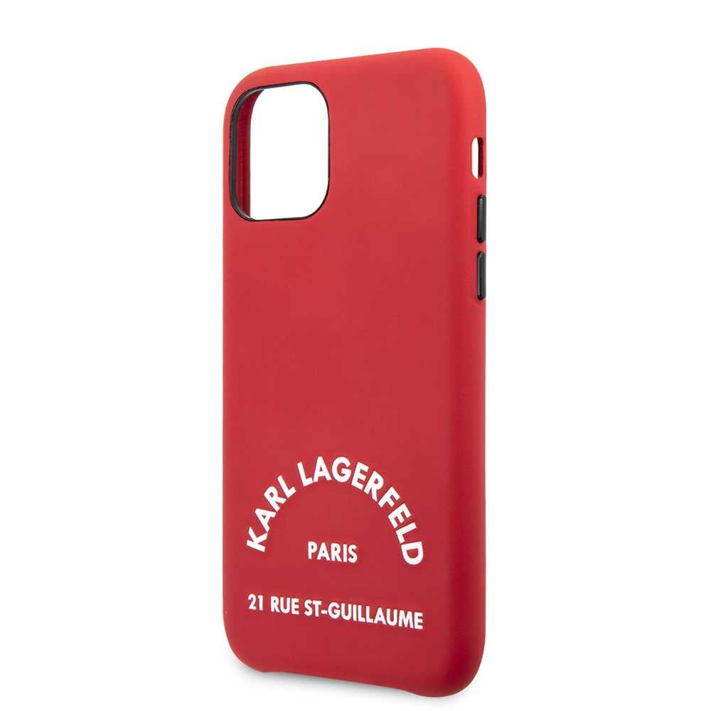 Apple iPhone 11 Pro Rood Karl Lagerfeld Backcover hoesje KLHCN58NYRE - Echt leer - KLHCN58NYRE-Hoesjes-Ilumina Benelux