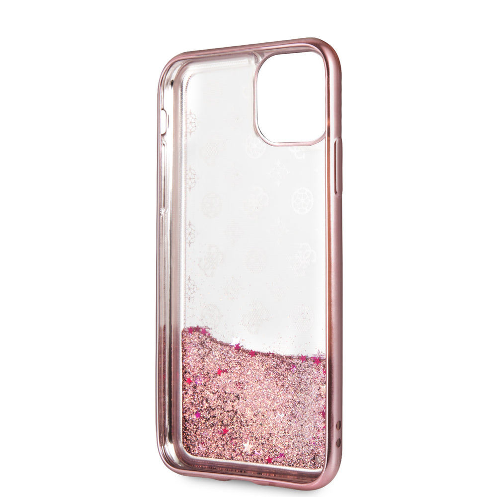 Apple iPhone 11 Pro Rose Gold Guess Backcover hoesje Glitter - 4G Peony - GUHCN58PEOLGPI-Hoesjes-Ilumina Benelux