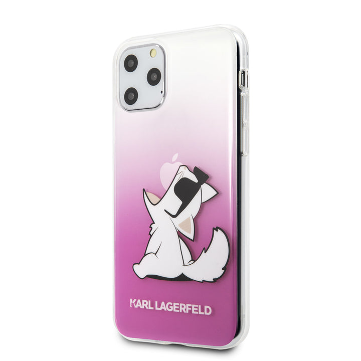 Apple iPhone 11 Pro Roze Karl Lagerfeld Backcover hoesje Choupette - Glasses - KLHCN58CFNRCPI-Hoesjes-Ilumina Benelux