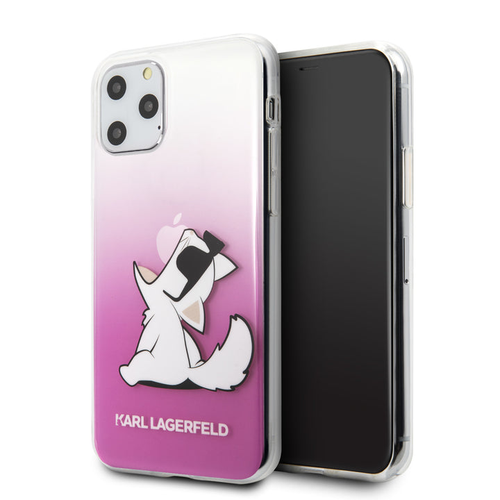 Apple iPhone 11 Pro Roze Karl Lagerfeld Backcover hoesje Choupette - Glasses - KLHCN58CFNRCPI-Hoesjes-Ilumina Benelux