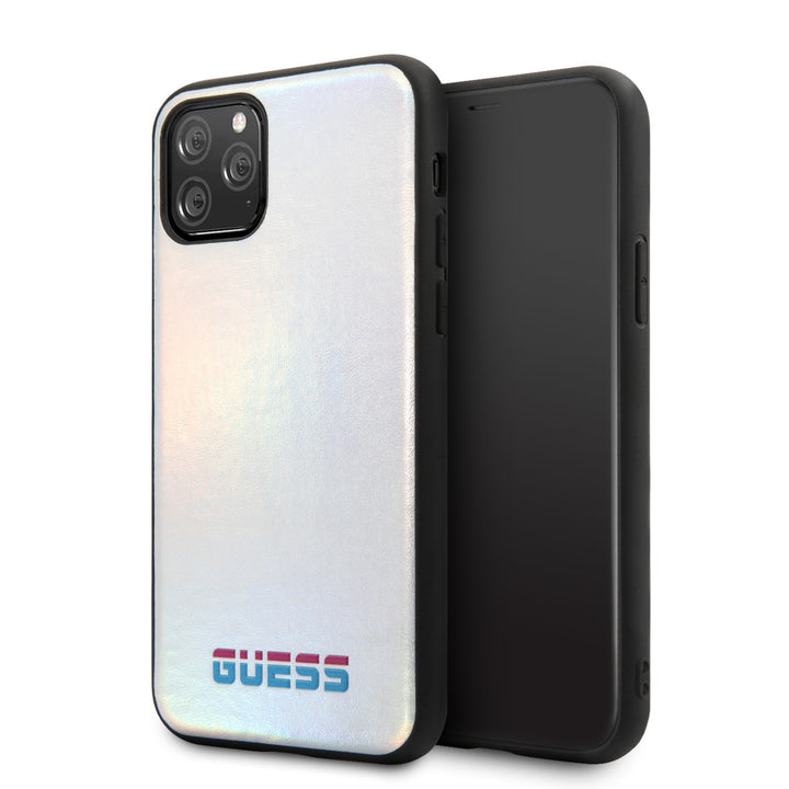 Apple iPhone 11 Pro Zilver Guess Backcover hoesje Iridescent - Original - GUHCN58BLD-Hoesjes-Ilumina Benelux