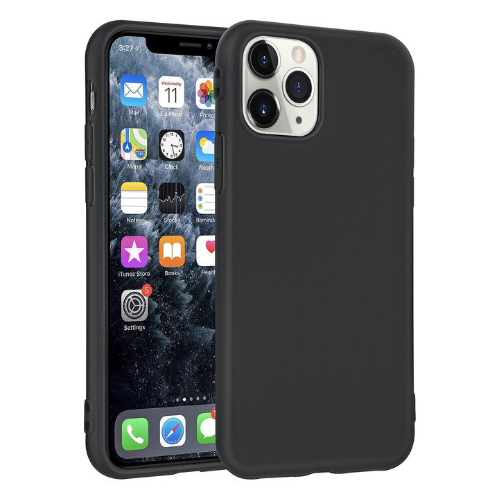 Apple iPhone 11 Pro Zwart Backcover hoesje Silicone - Soft Touch-Hoesjes-Ilumina Benelux