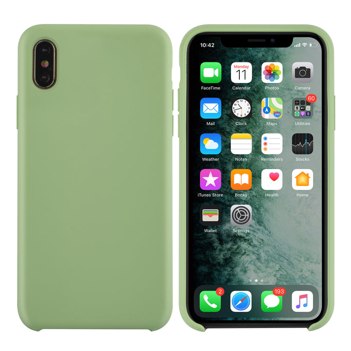 Apple iPhone Xs Max Licht groen Backcover hoesje - silicone-Hoesjes-Ilumina Benelux