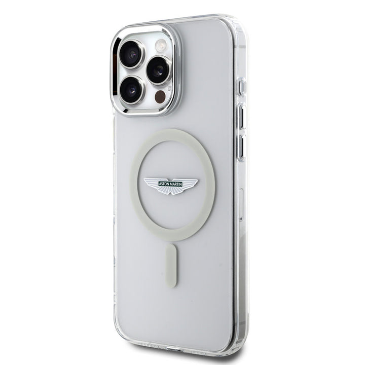 Aston Martin iPhone 16 Pro Backcover hoesje - Magsafe - IML Frosted Effect - Transparant-Hoesjes-Ilumina Benelux