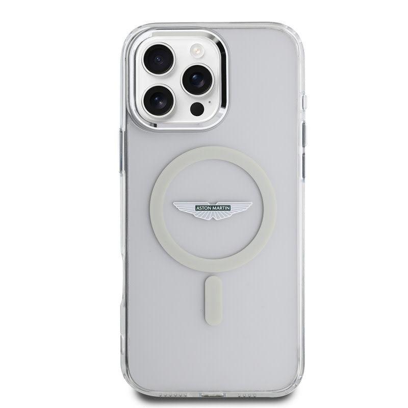 Aston Martin iPhone 16 Pro Backcover hoesje - Magsafe - IML Frosted Effect - Transparant-Hoesjes-Ilumina Benelux