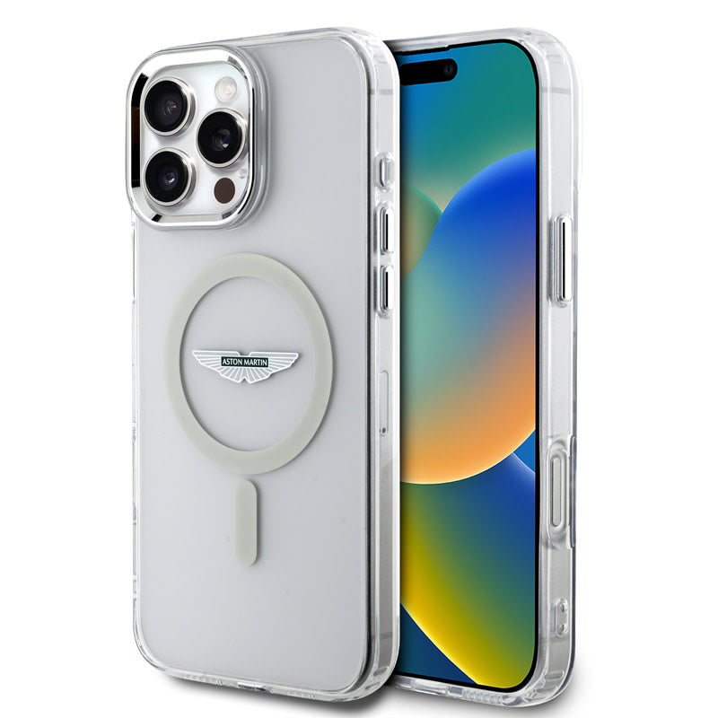 Aston Martin iPhone 16 Pro Backcover hoesje - Magsafe - IML Frosted Effect - Transparant-Hoesjes-Ilumina Benelux
