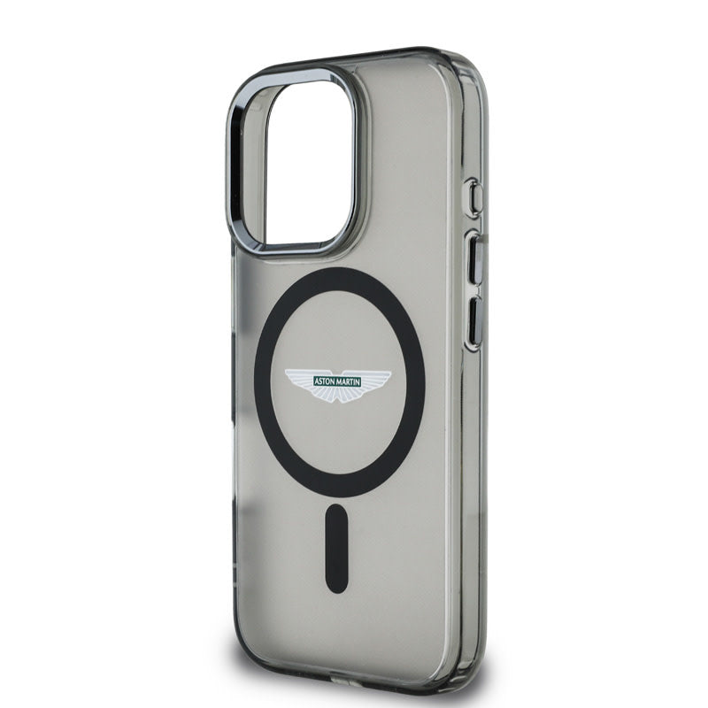 Aston Martin iPhone 16 Pro Backcover hoesje - Magsafe - IML Frosted Effect - Zwart-Hoesjes-Ilumina Benelux