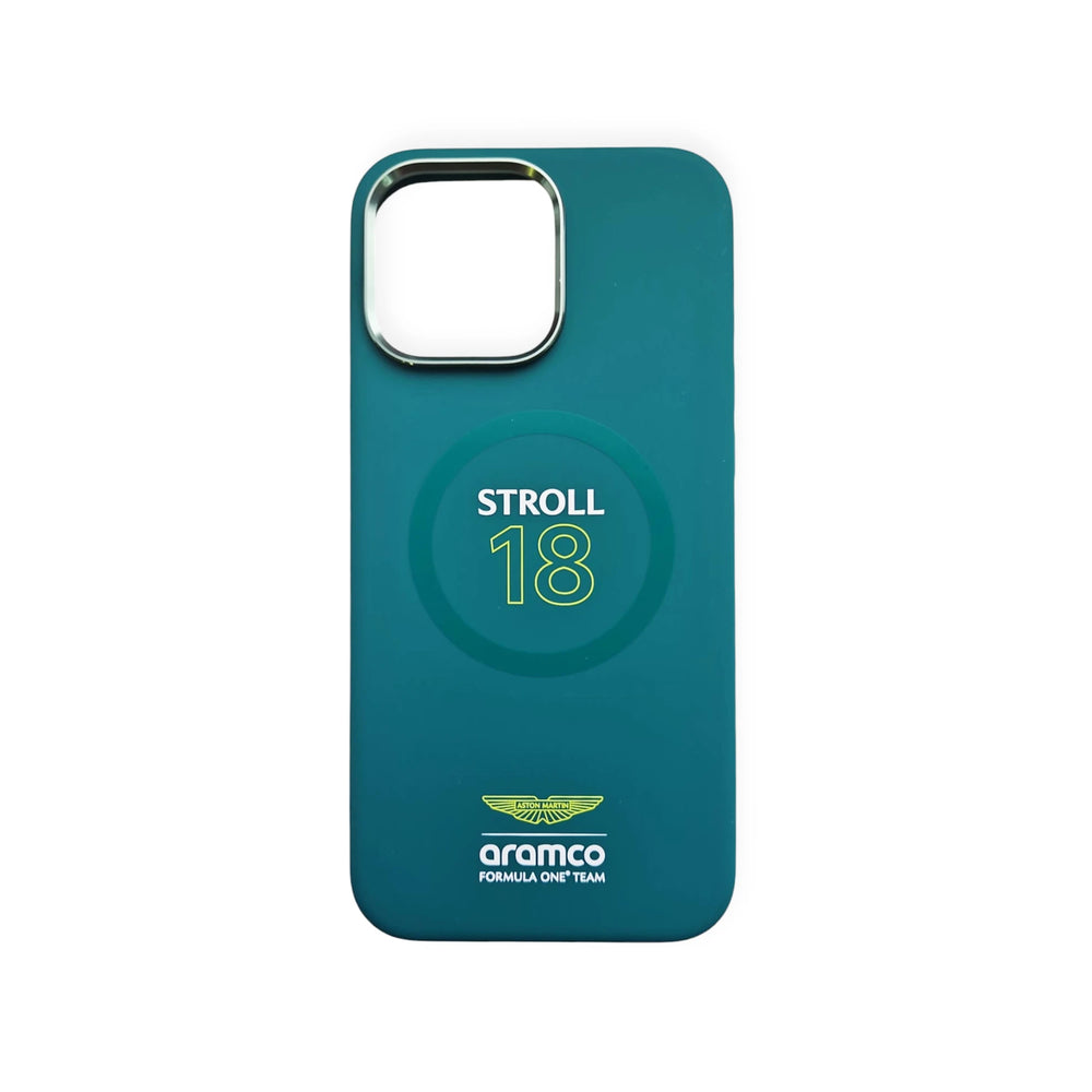 Aston Martin iPhone 16 Pro Backcover hoesje - Magsafe - Stroll - Groen-Hoesjes-Ilumina Benelux