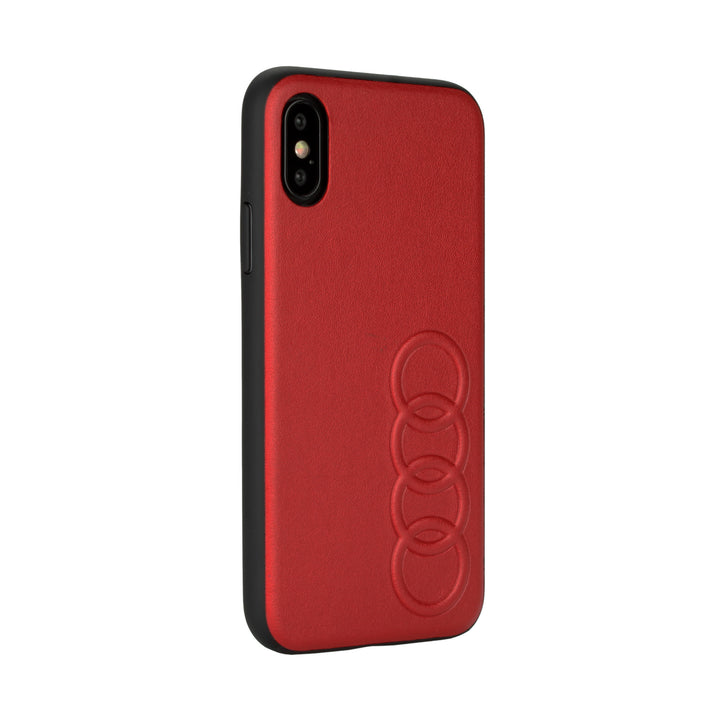 Audi backcover hoesje TT Serie Apple iPhone Xs Max Rood - Sythetic leather - Kunstleer; TPU-Hoesjes-Ilumina Benelux