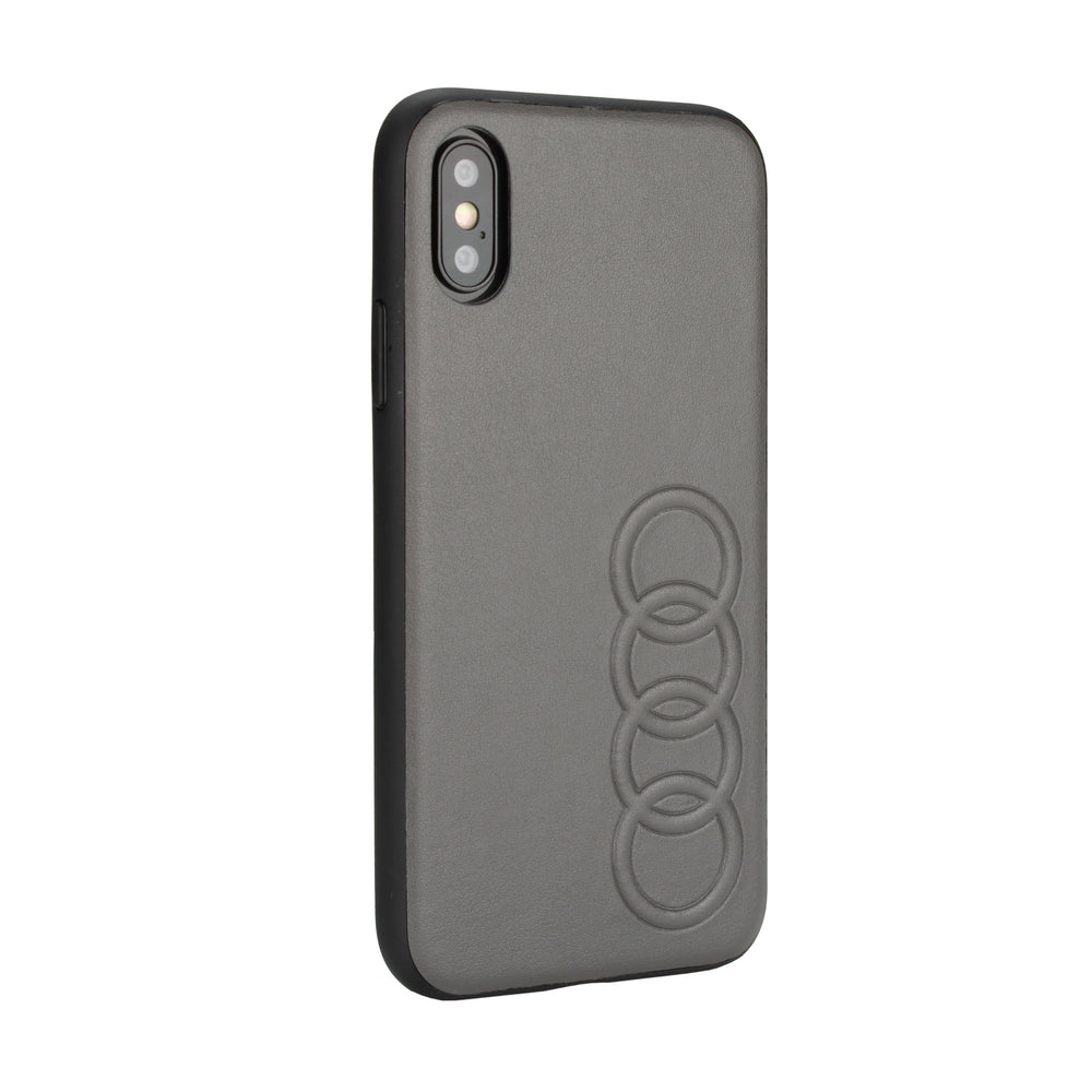 Audi backcover hoesje TT Serie Apple iPhone Xs Max Zwart - Sythetic leather - Kunstleer; TPU-Hoesjes-Ilumina Benelux