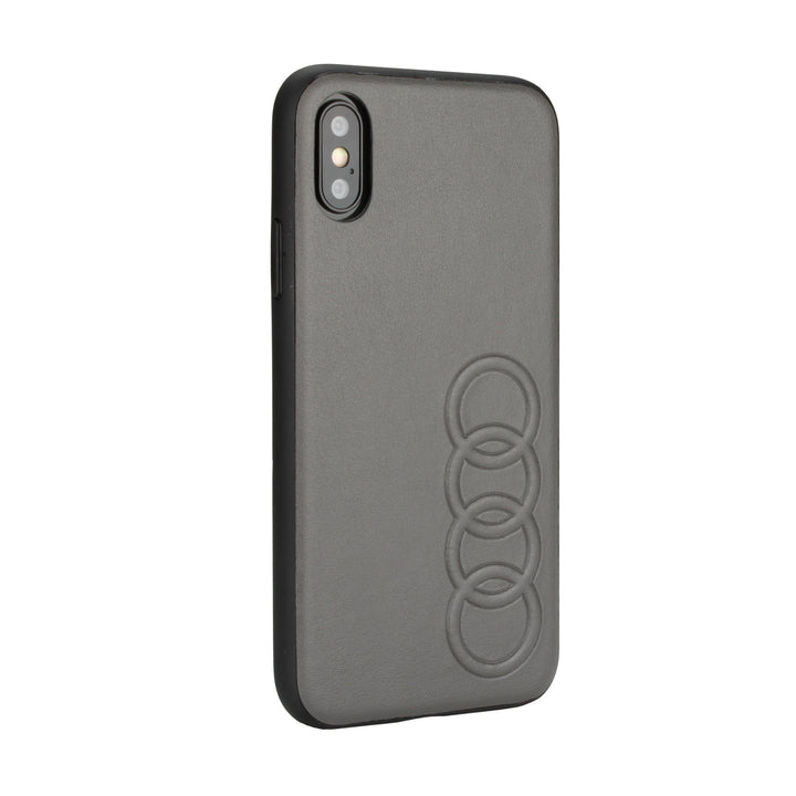 Audi backcover hoesje TT Serie Apple iPhone Xs Max Zwart - Sythetic leather - Kunstleer; TPU-Hoesjes-Ilumina Benelux