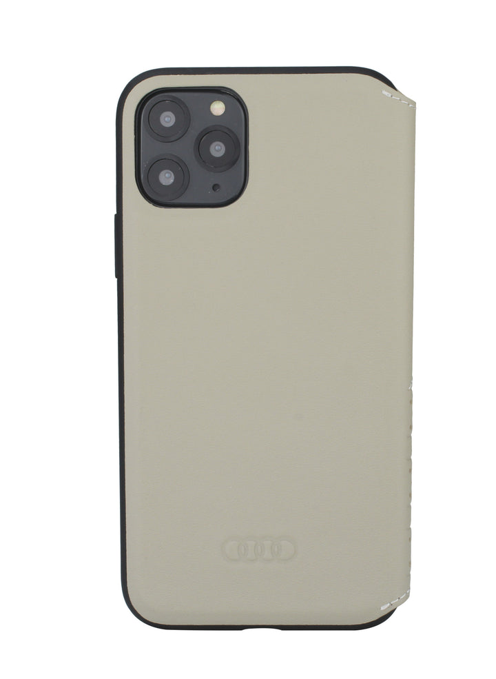 Audi hoesje - Beige - iPhone 12 - 12 Pro - Book Case - A6 Serie - Genuine Leather-Hoesjes-Ilumina Benelux