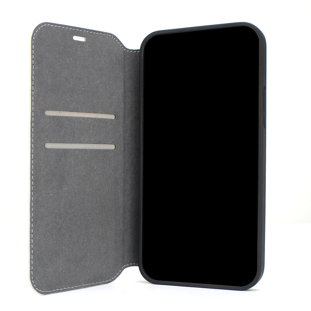 Audi hoesje - Beige - iPhone 12 Mini - Book Case - Q8 Serie - Genuine Leather-Hoesjes-Ilumina Benelux