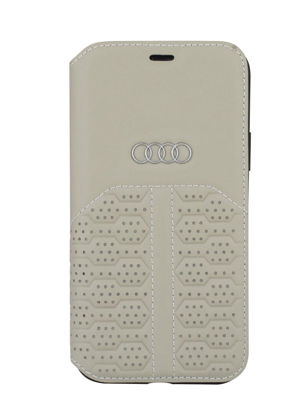 Audi hoesje - Beige - iPhone 12 Pro Max - Book Case - A6 Serie - Genuine Leather-Hoesjes-Ilumina Benelux
