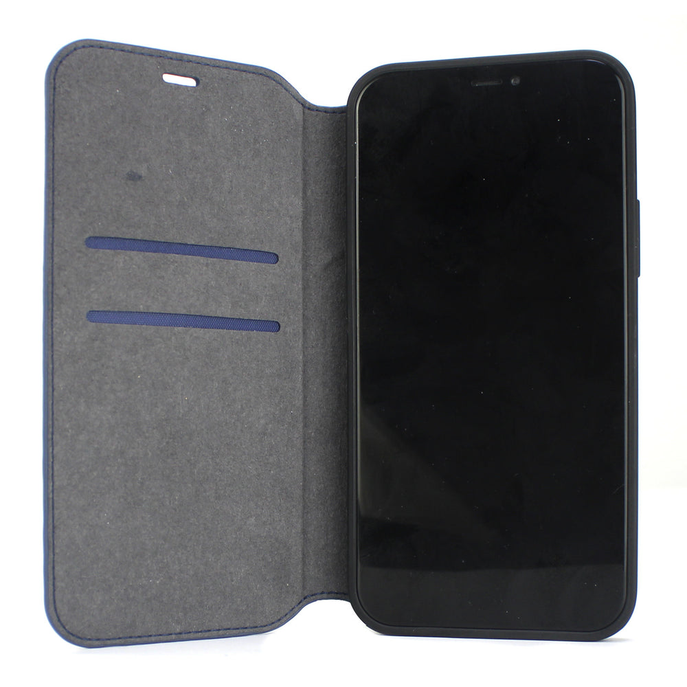 Audi hoesje - Blauw - iPhone 12 Mini - Book Case - Q8 Serie - Genuine Leather-Hoesjes-Ilumina Benelux