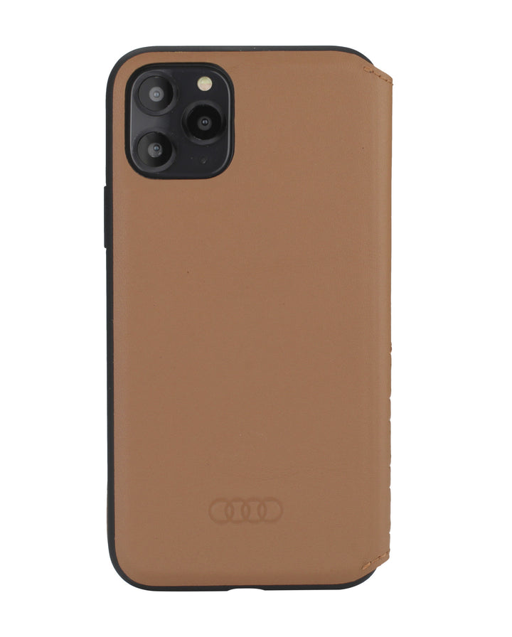 Audi hoesje - Bruin - iPhone 12 - 12 Pro - Book Case - A6 Serie - Genuine Leather-Hoesjes-Ilumina Benelux