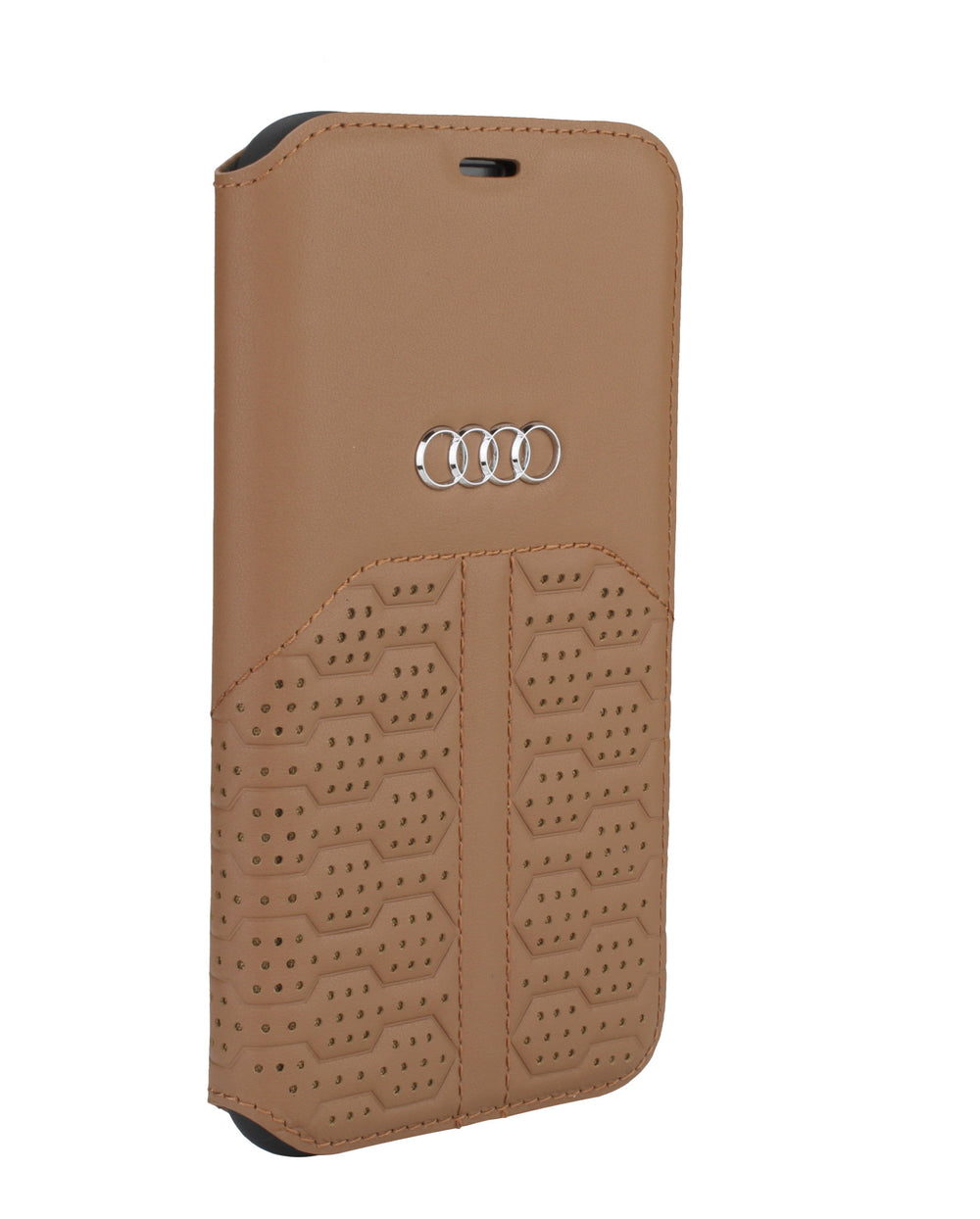 Audi hoesje - Bruin - iPhone 12 Mini - Book Case - A6 Serie - Genuine Leather-Hoesjes-Ilumina Benelux