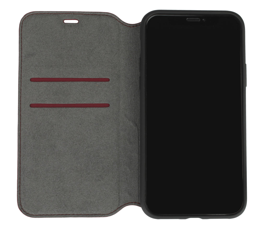 Audi hoesje - Merlot - iPhone 12 - 12 Pro - Book Case - A6 Serie - Genuine Leather-Hoesjes-Ilumina Benelux