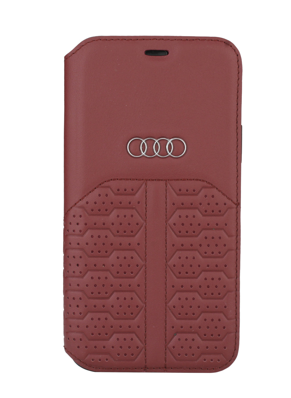 Audi hoesje - Merlot - iPhone 12 - 12 Pro - Book Case - A6 Serie - Genuine Leather-Hoesjes-Ilumina Benelux