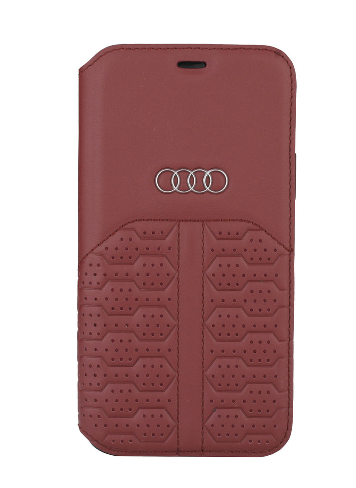 Audi hoesje - Merlot - iPhone 12 Mini - Book Case - A6 Serie - Genuine Leather-Hoesjes-Ilumina Benelux
