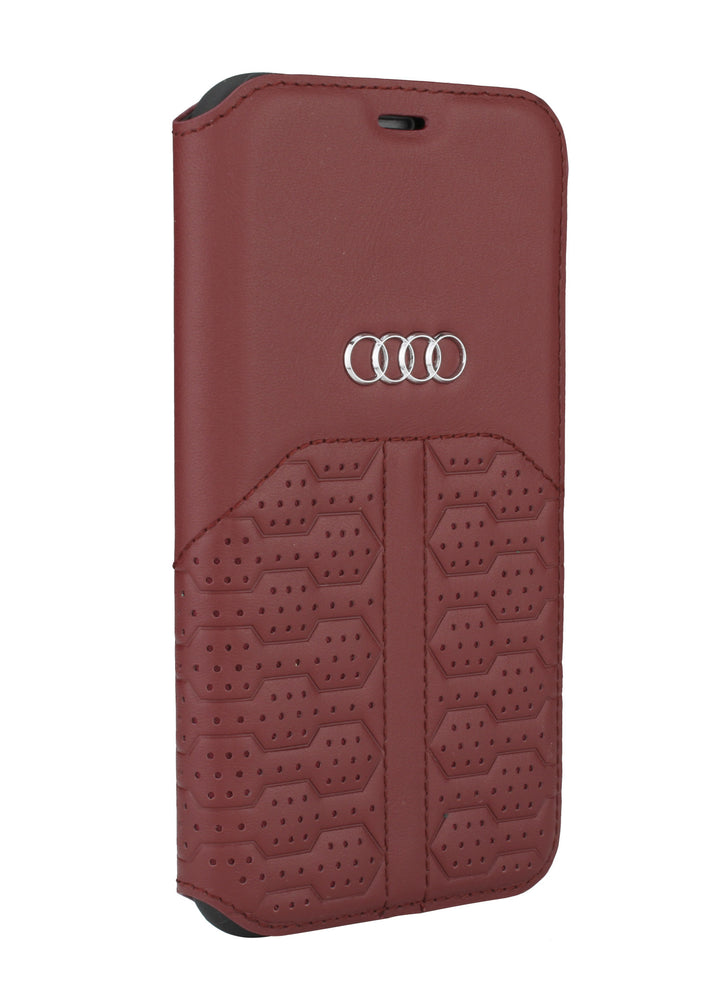 Audi hoesje - Merlot - iPhone 12 Pro Max - Book Case - A6 Serie - Genuine Leather-Hoesjes-Ilumina Benelux