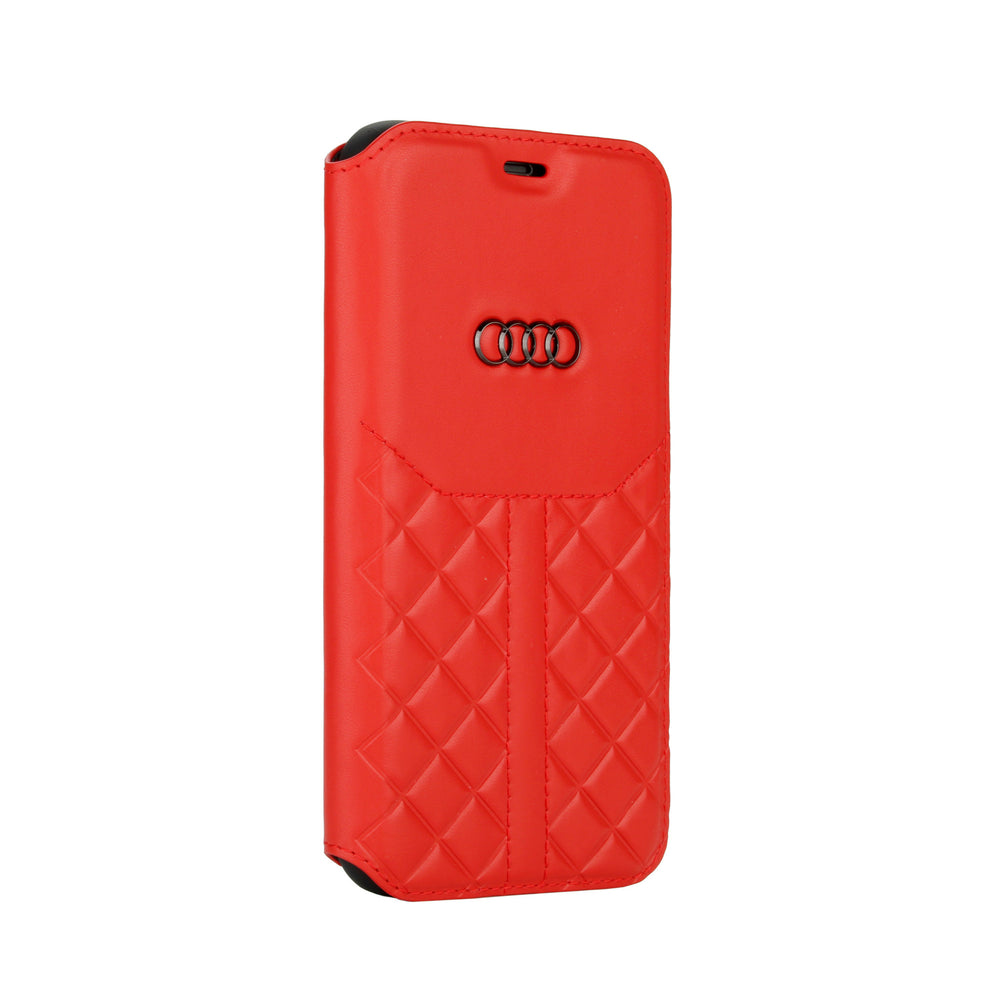 Audi hoesje - Rood - iPhone 12 Pro Max - Book Case - Q8 Serie - Genuine Leather-Hoesjes-Ilumina Benelux