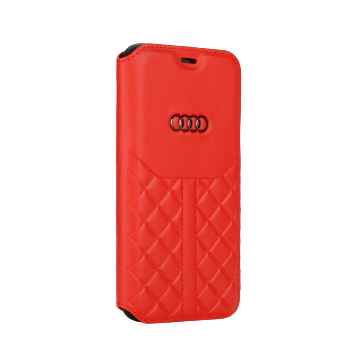 Audi hoesje - Rood - iPhone 12 Pro Max - Book Case - Q8 Serie - Genuine Leather-Hoesjes-Ilumina Benelux