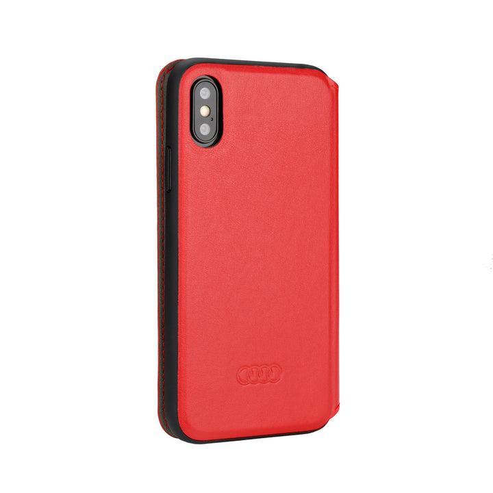 Audi hoesje - Rood - iPhone X-Xs - Book Case - TT Serie-Hoesjes-Ilumina Benelux