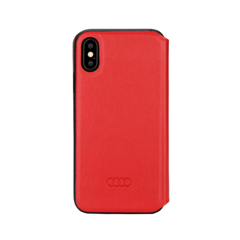 Audi hoesje - Rood - iPhone X-Xs - Book Case - TT Serie-Hoesjes-Ilumina Benelux