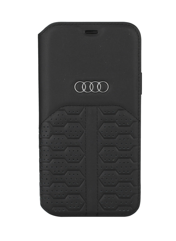 Audi hoesje - Zwart - iPhone 12 Mini - Book Case - A6 Serie - Genuine Leather-Hoesjes-Ilumina Benelux