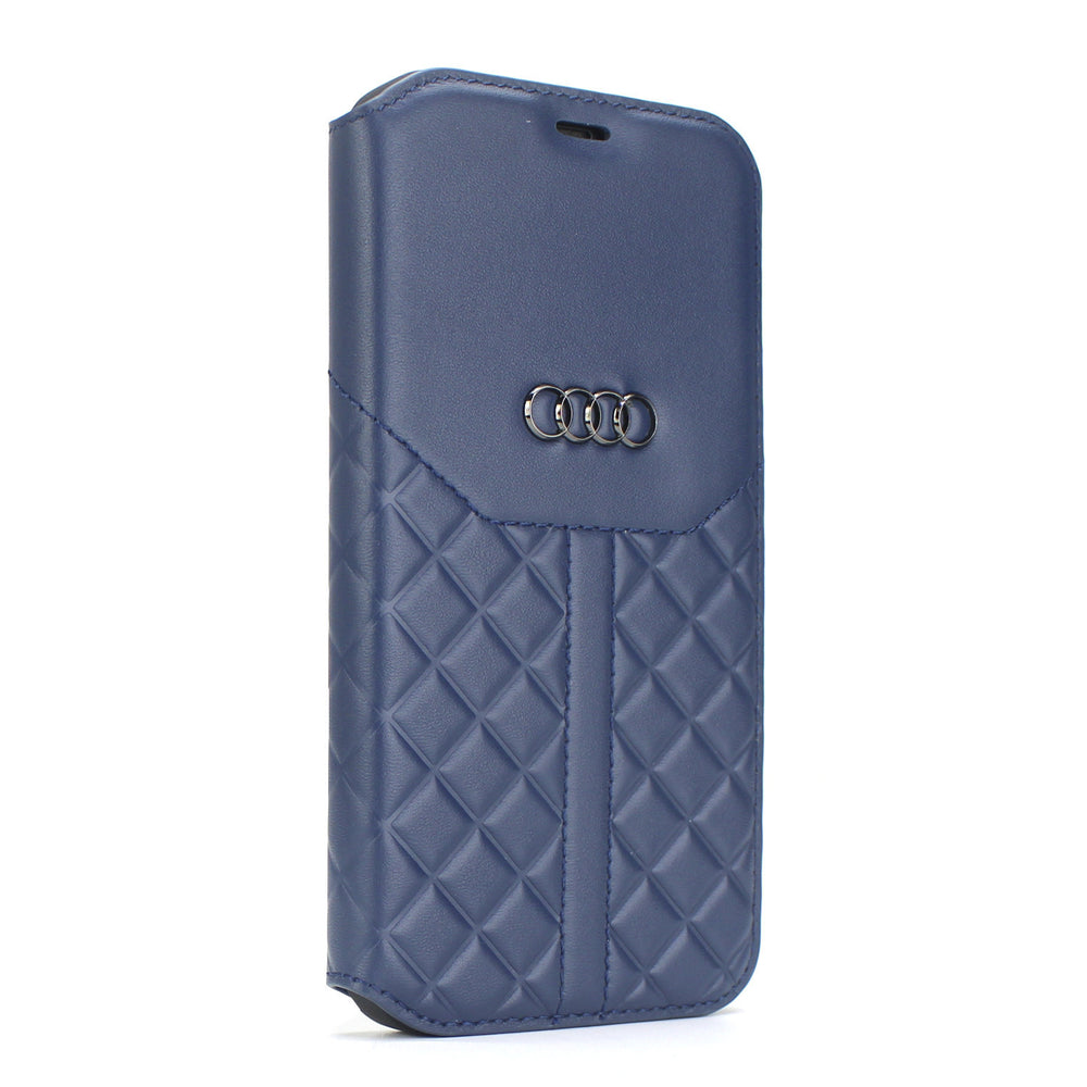 Audi iPhone 13 Pro Booktype hoesje - Blauw - Q8 Serie - Genuine Leather-Hoesjes-Ilumina Benelux