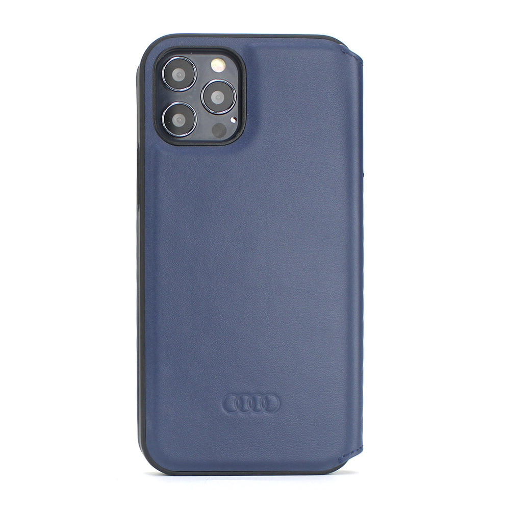 Audi iPhone 13 Pro Booktype hoesje - Blauw - Q8 Serie - Genuine Leather-Hoesjes-Ilumina Benelux
