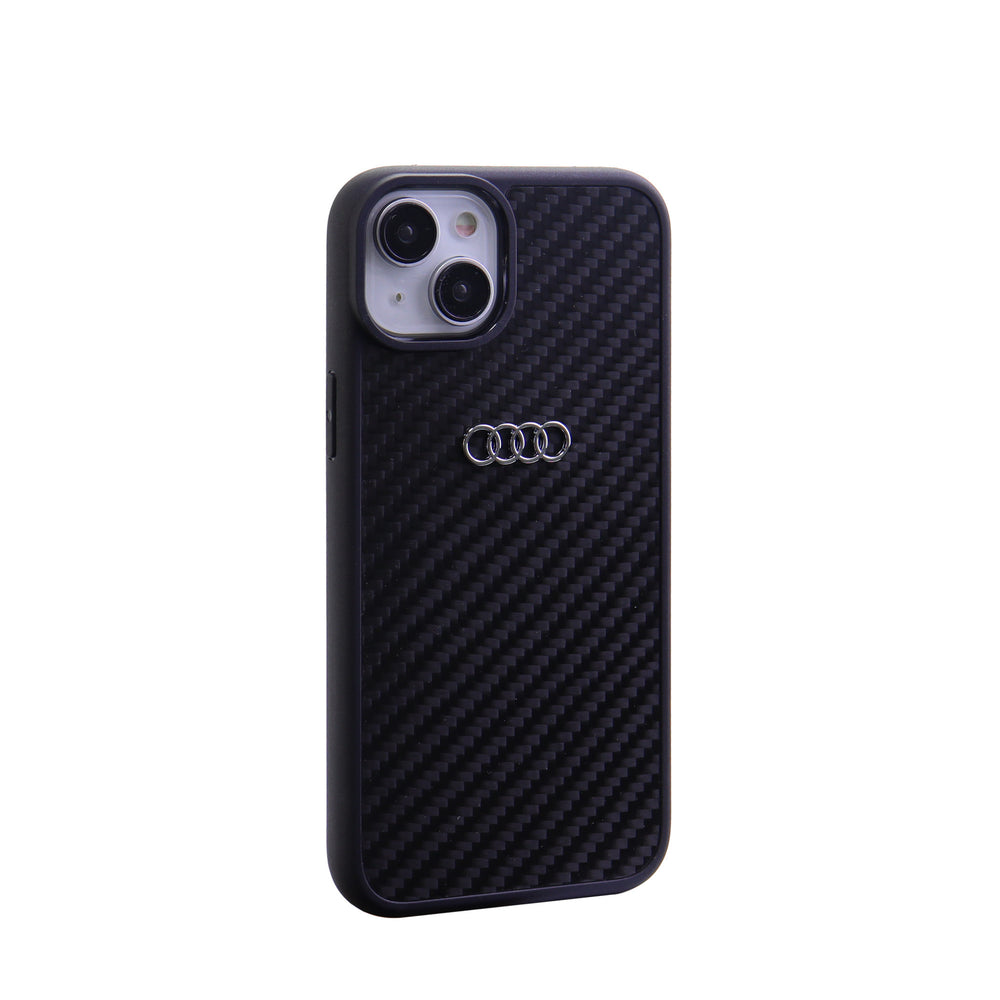 Audi iPhone 15 & 14 Plus Hardcase Backcover R8 Serie - Zwart-Hoesjes-Ilumina Benelux