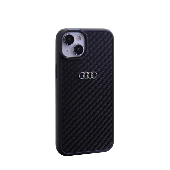 Audi iPhone 15 & 14 Plus Hardcase Backcover R8 Serie - Zwart-Hoesjes-Ilumina Benelux