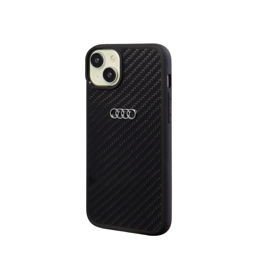 Audi iPhone 15 & 14 Plus Hardcase Backcover R8 Serie - Zwart-Hoesjes-Ilumina Benelux