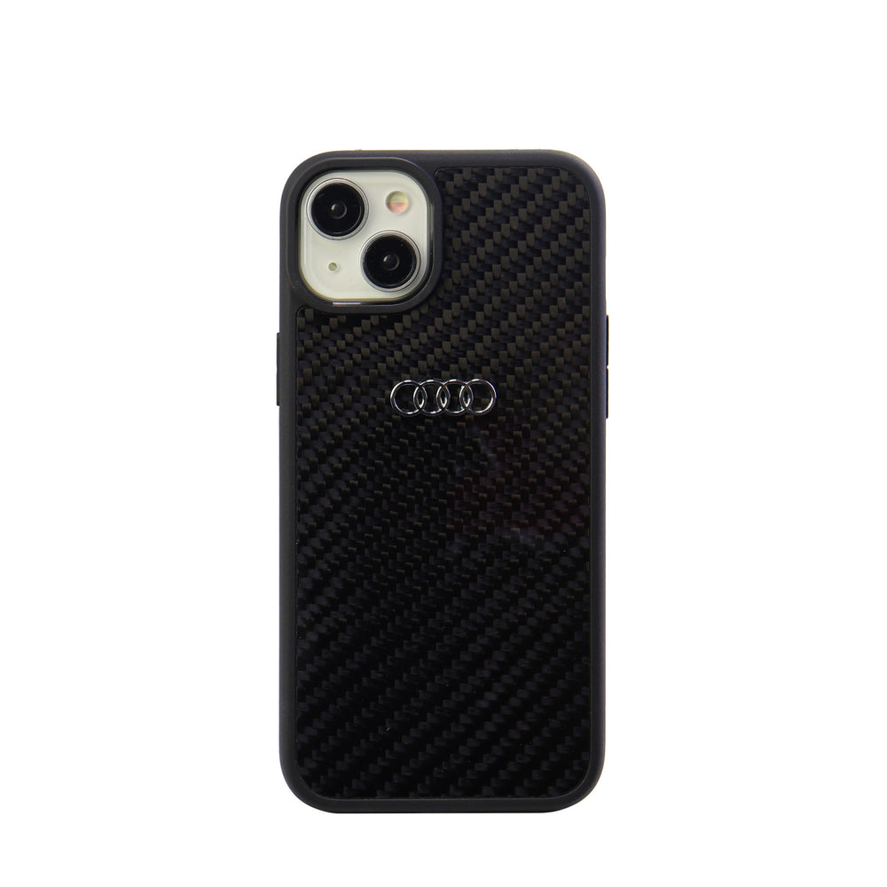 Audi iPhone 15 & 14 Plus Hardcase Backcover R8 Serie - Zwart-Hoesjes-Ilumina Benelux
