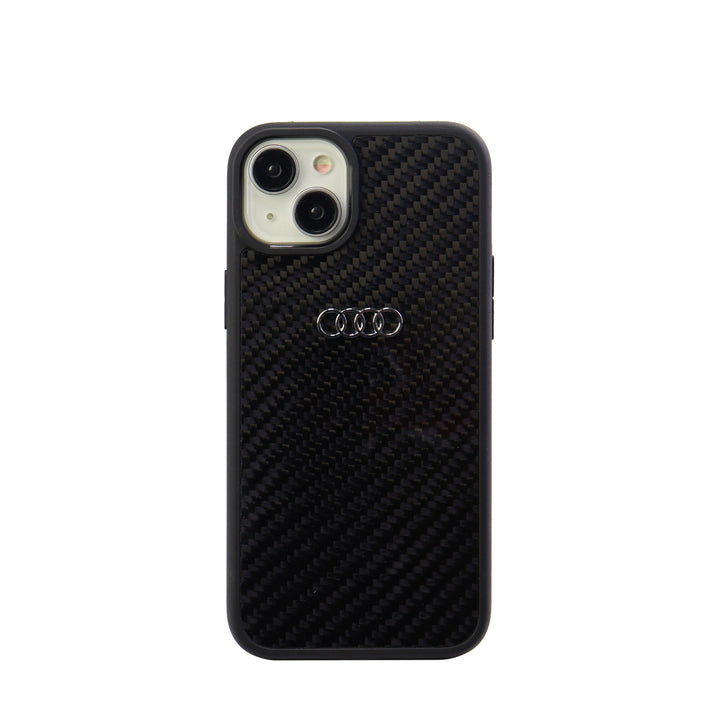 Audi iPhone 15 & 14 Plus Hardcase Backcover R8 Serie - Zwart-Hoesjes-Ilumina Benelux