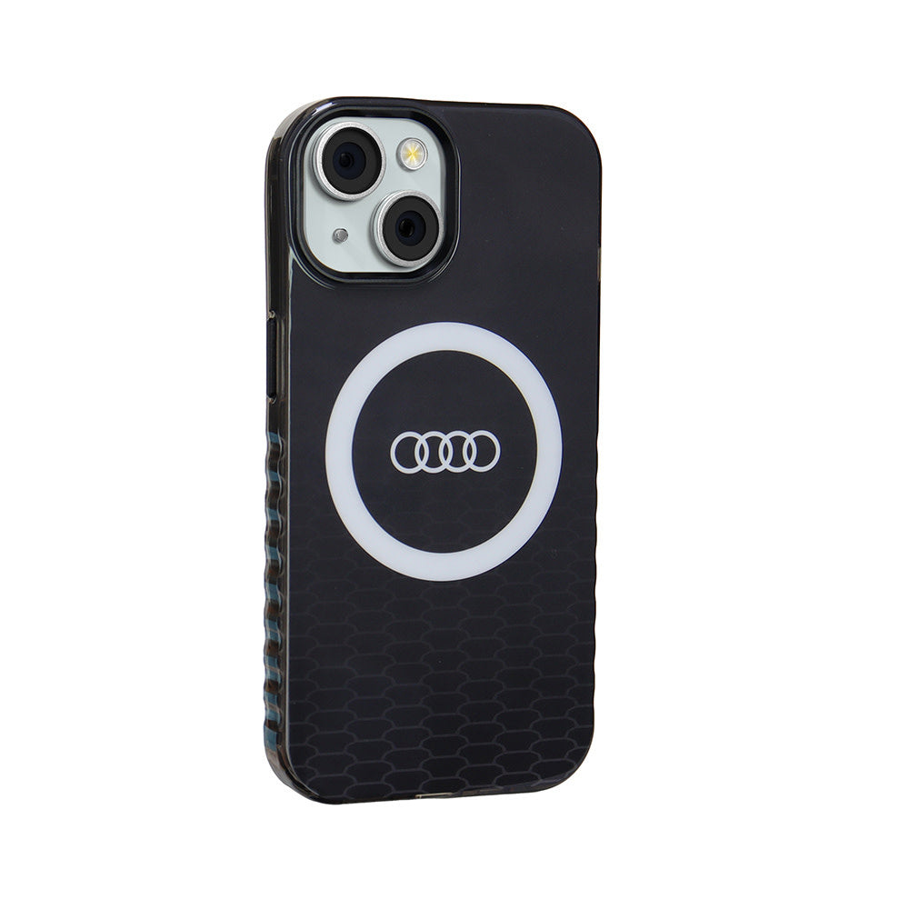 Audi iPhone 15 Back Cover hoesje IML case - magsafe - Zwart-Hoesjes-Ilumina Benelux