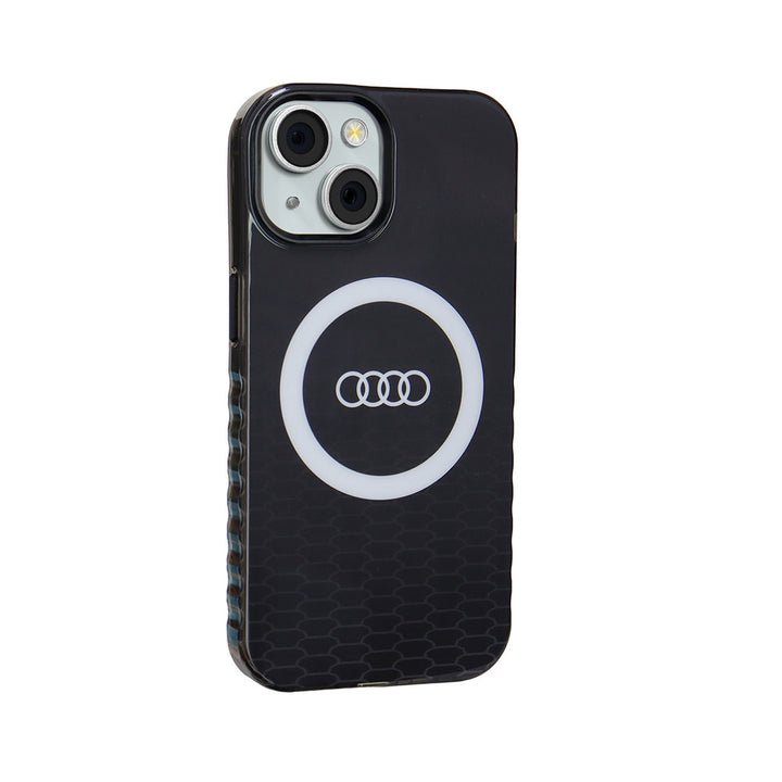 Audi iPhone 15 Back Cover hoesje IML case - magsafe - Zwart-Hoesjes-Ilumina Benelux